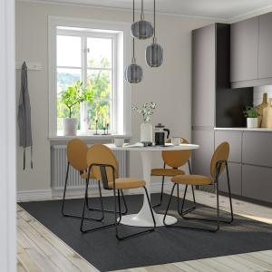 IKEA - MÅNHULT mesa y 4 sillas, blanco blancoHakebo marrón…