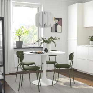 IKEA - ÖSTANÖ mesa y 4 sillas, blanco blancoRemmarn verde o…