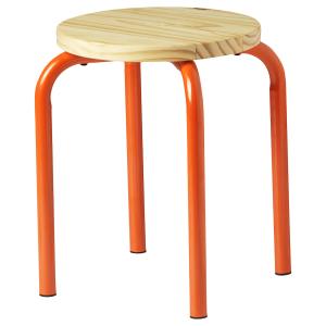 IKEA - taburete, naranjapino naranja/pino