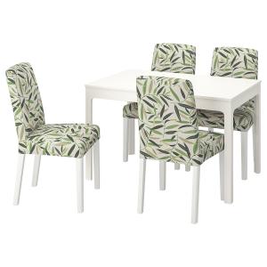 IKEA - BERGMUND mesa y 4 sillas, blancoFågelfors multicolor…