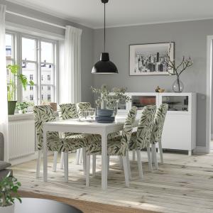 IKEA - BERGMUND mesa y 6 sillas, blancoFågelfors multicolor…
