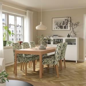 IKEA - BERGMUND mesa y 6 sillas, efecto robleFågelfors mult…