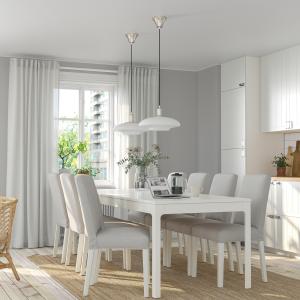 IKEA - BERGMUND mesa  8 sillas, blanco blancoOrrsta gris cl…