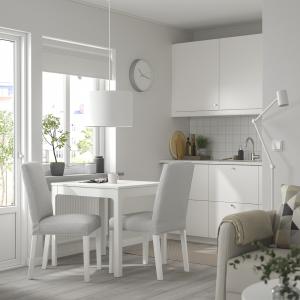 IKEA - BERGMUND mesa y dos sillas, blancoOrrsta gris claro…