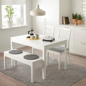 IKEA - EKEDALEN mesa  2sillas banco, blancoOrrsta gris clar…