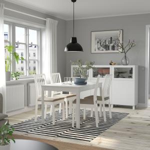 IKEA - EKEDALEN mesa y 4 sillas, blancoHakebo beige, 120180…