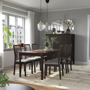 IKEA - EKEDALEN Mesa y 6 sillas marrón oscuro marrón oscuro…