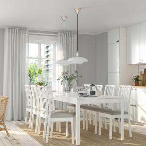 IKEA - EKEDALEN mesa  8 sillas, blanco blancoOrrsta gris cl…