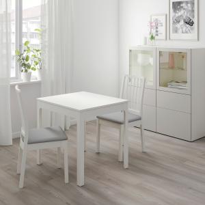 IKEA - EKEDALEN mesa y dos sillas, blancoOrrsta gris claro,…