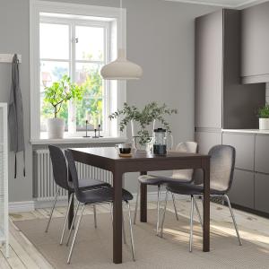 IKEA - KARLPETTER mesa y 4 sillas, marrón oscuroGunnared gr…