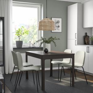 IKEA - KARLPETTER mesa y 4 sillas, marrón oscuroGunnared ve…