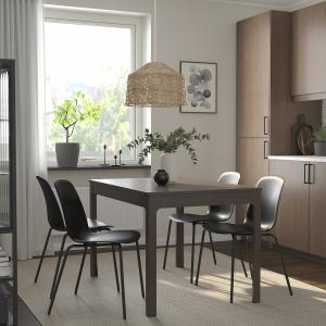 IKEA - LIDÅS mesa y 4 sillas, marrón oscuronegro negro, 120…