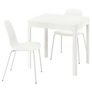 IKEA - LIDÅS mesa y dos sillas, blancoblanco blanco, 80120…