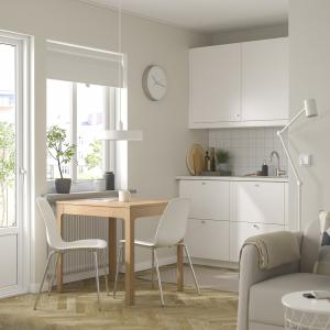 IKEA - LIDÅS mesa y dos sillas, robleblanco cromado, 80120…