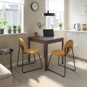 IKEA - MÅNHULT mesa y dos sillas, marrón oscuroHakebo marró…