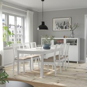 IKEA - mesa extensible, blanco, 180240x90 cm blanco