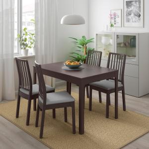 IKEA - mesa extensible, marrón oscuro, 120180x80 cm - Hemos…