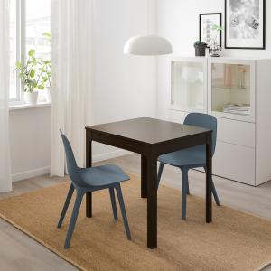 IKEA - mesa extensible, marrón oscuro, 80120x70 cm - Hemos…