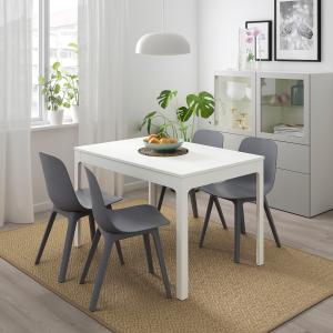 IKEA - ODGER mesa y 4 sillas, blancoazul, 120180 cm - blanc…