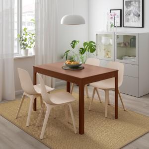 IKEA - ODGER mesa y 4 sillas, marrónblanco beige, 120180 cm…