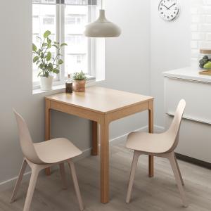 IKEA - ODGER mesa y dos sillas, robleblanco beige, 80120 cm…