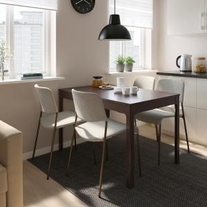 IKEA - UDMUND mesa y 4 sillas, marrón oscuro marrónViarp be…