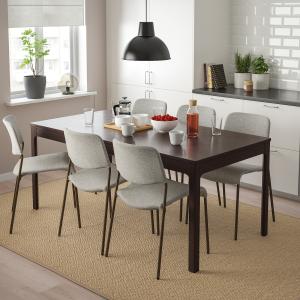 IKEA - UDMUND mesa y 6 sillas, marrón oscuro marrónViarp be…