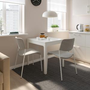 IKEA - UDMUND mesa y dos sillas, blanco blancoViarp beigema…