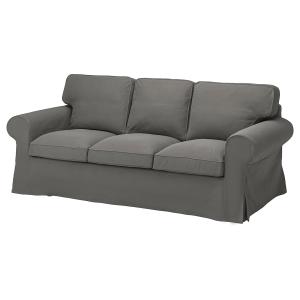IKEA - funda para sofá de 3 plazas, Hakebo gris oscuro Hake…