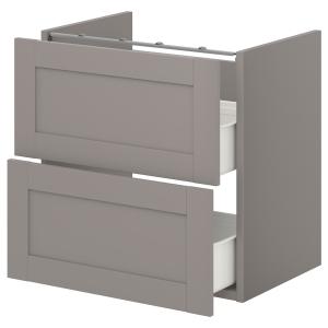 IKEA - armariolavabo 2 cajones, grisgris estructura, 60x42x…