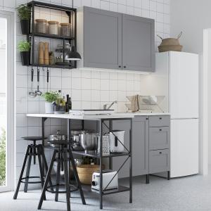 IKEA - cocina de esquina, antracitagris estructura antracit…