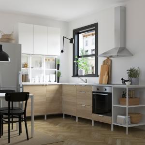 IKEA - Cocina de esquina blanco/efecto roble blanco