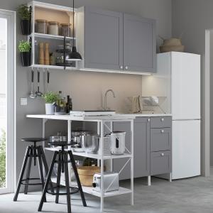 IKEA - Cocina de esquina blanco/gris estructura