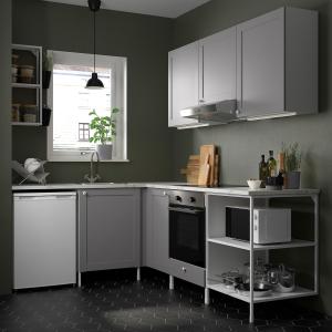 IKEA - Cocina de esquina blanco/gris estructura