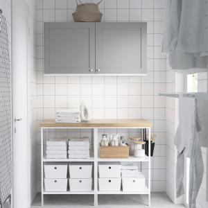IKEA - Combinación de almacenaje blanco/gris estructura