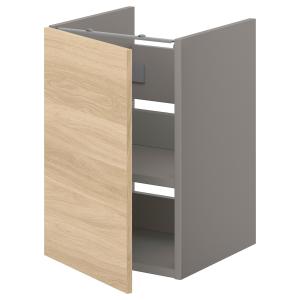 IKEA - mueble lavabo con baldapuerta, grisefecto roble, 40x…