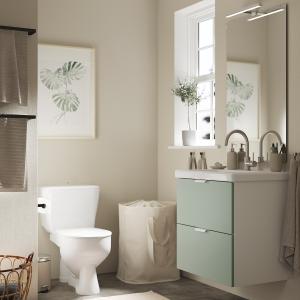IKEA - TVÄLLEN mueble cajoneslavabogrifo, blancogris-verde…
