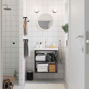 IKEA - TVÄLLEN mueblelavabo abierto 2 baldas, antracita, 64…