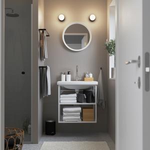IKEA - TVÄLLEN mueblelavabo abierto 2 baldas, blanco, 64x43…