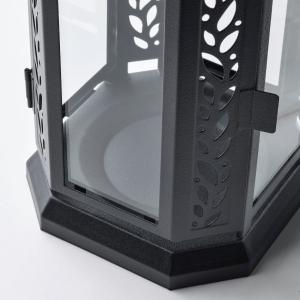 IKEA - farol vel gr intext, negro, 28 cm negro