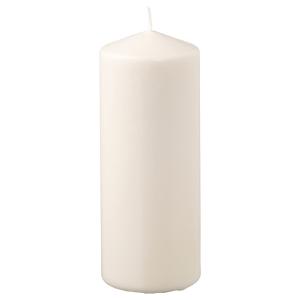 IKEA - vela gruesa sin perfume, natural, 19 cm natural 19 cm