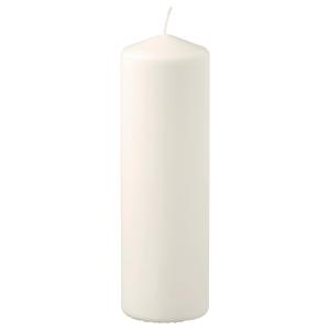 IKEA - vela gruesa sin perfume, natural, 23 cm natural 23 cm