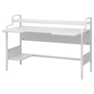 IKEA - escritorio gaming, blanco, 140x74x73 cm blanco
