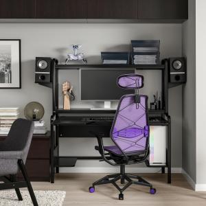 IKEA - STYRSPEL escritorio y silla gaming, negrovioleta neg…