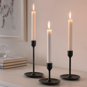 IKEA - candelabro juego de 3, negro negro