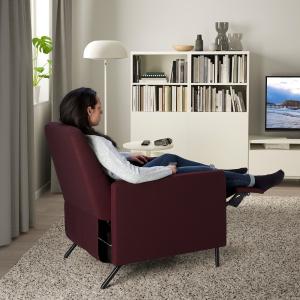 IKEA - Sillón relax reclinable rojo oscuro cómodo y barato