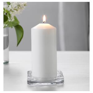 IKEA - Soporte para velas, vidrio incoloro, 10x10 cm vidrio…