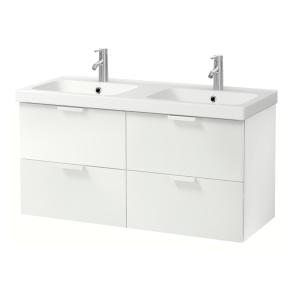IKEA - Armario lavabo 4cajones Blanco/Dalskär grifo