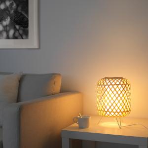IKEA - lámpara de mesa, bambú, 24x34 cm bambú