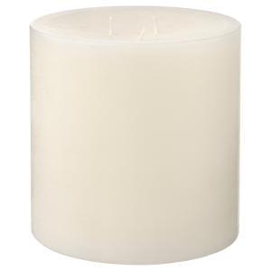 IKEA - vela gruesa sin perfum 3 mechas, blanco blanco